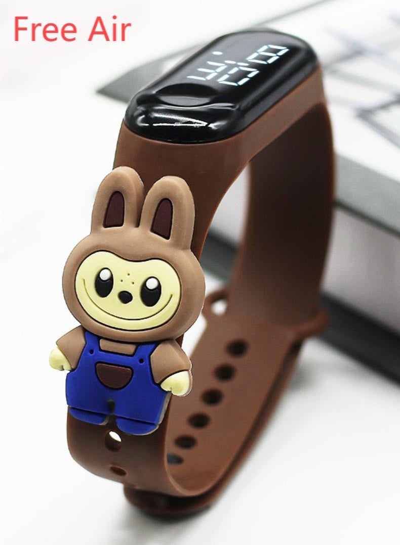 Free Air 6 Pcs Children's Cute Cartoon Waterproof Silicone Touch Watch - Image 5
